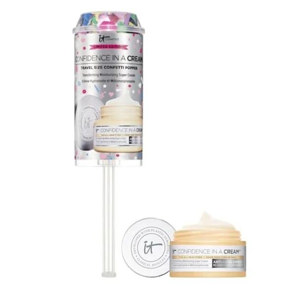 it cosmetics Other - It Cosmetics Confidence In A Cream Confetti Popper Travel Size 0.5oz/15ml